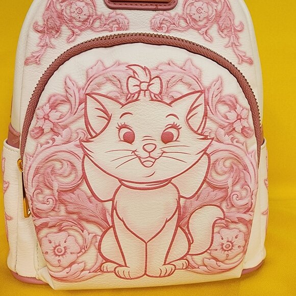 Loungefly Disney The Aristocats Marie Pink Floral Mini Backpack NEW - Picture 2 of 10